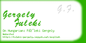 gergely fuleki business card